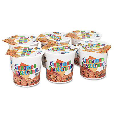 General Mills Cinnamon Toast Crunch Cereal, Single-Serve 2 oz Cup, 6/Pack (AVTSN13897)