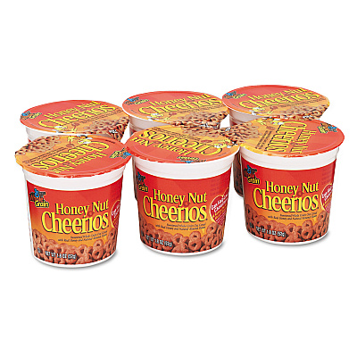 General Mills Honey Nut Cheerios Cereal, Single-Serve 1.8 oz Cup, 6/Pack (AVTSN13898)