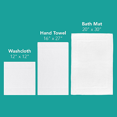 Admiral Hospitality Bath Mat 20x30 White, Case Of 60 (ADMIRAL-MAT)