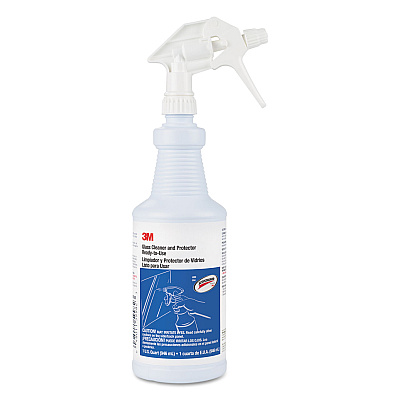 3M Ready-to-Use Glass Cleaner with Scotchgard, Apple, 32 oz Spray Bottle, 12/Carton (MMM85788CT)