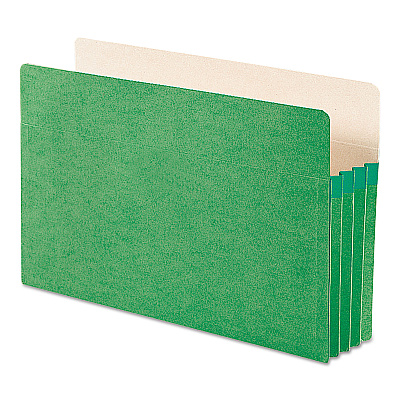 Smead Colored File Pockets, 3.5" Expansion, Legal Size, Green (SMD74226)
