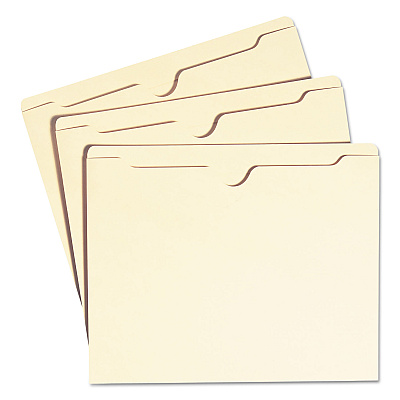 Smead Manila File Jackets, 1-Ply Straight Tab, Letter Size, Manila, 100/Box (SMD75410)