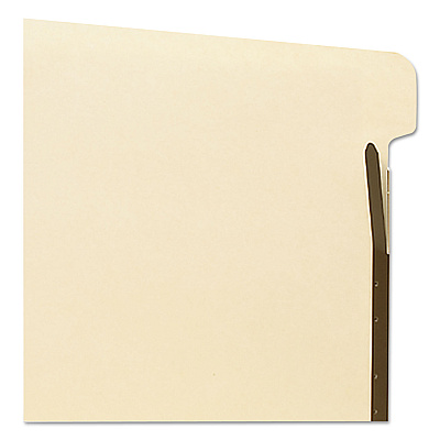 Smead Self-Adhesive Folder Dividers with Twin-Prong Fasteners for Top/End Tab Folders, 1 Fastener, Letter Size, Manila, 25/Pack (SMD68025)