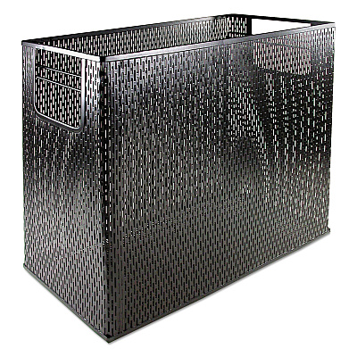 Artistic Urban Collection Punched Metal Desktop File, 1 Section, Letter to Legal Size Files, 13" x 5.75" x 10.75", Black (AOPART20010)