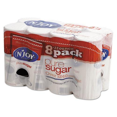 N'Joy Pure Sugar Cane, 22 oz Canisters, 8/Pack (827820)