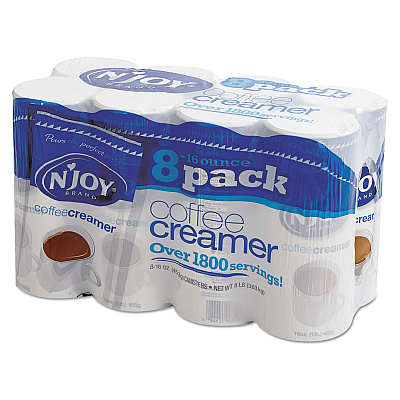 N'Joy Non-Dairy Coffee Creamer, 16 oz Canister, 8/Pack (NJO827783)