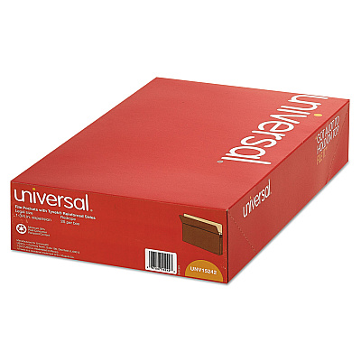 Universal Redrope Expanding File Pockets, 1.75" Expansion, Legal Size, Redrope, 25/Box (UNV15242)