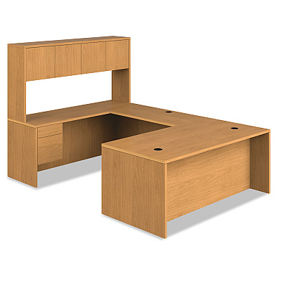 HON 10500 Series "L" Workstation Right Pedestal Desk with 3/4 Height Pedestal, 72" x 36" x 29.5", Harvest (HON10585RCC)
