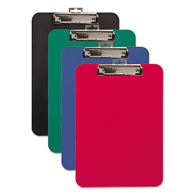 Mobile OPS Unbreakable Recycled Clipboard, 0.25" Clip Capacity, Holds 8.5 x 11 Sheets, Red (BAU61622)
