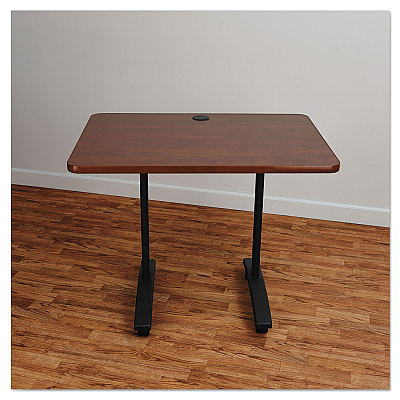 Alera Valencia Series Training Table T-Leg Base, 24.5w x 19.75d x 28.5h, Black (ALEVA7443BK)