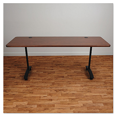 Alera Valencia Series Training Table T-Leg Base, 54w x 19.75d x 28.5h, Black (ALEVA7476BK)