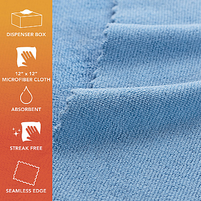 Smart Rags Microfiber Cloths 12x12 Blue, Case Of 400 (M950B)