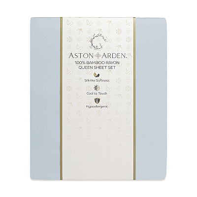 Aston & Arden Bamboo Sheet Set Cali-king Blue, 4 Piece Set (P-SS-BBCALKG-BL)