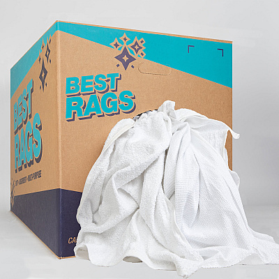 W54 Hand Towel Size Terry Wipers White 50lb Box (N-W54-50)