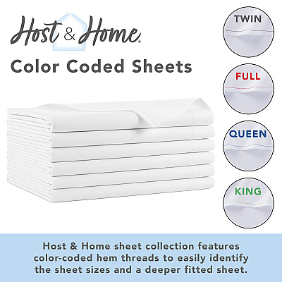 Lulworth T180 Flat Bed Sheets White King (case Of 24) (T180-108110)