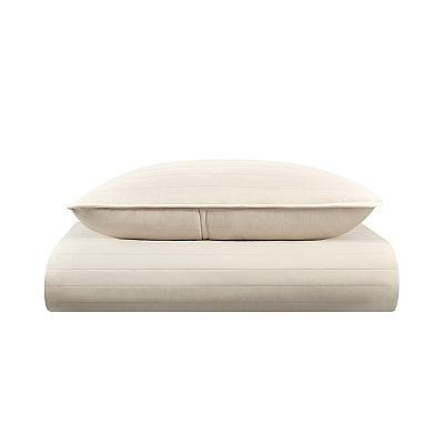 Host & Home Brushed Microfiber Quilt Set Twin Taupe, Case Of 4 (MFQT-TWSET-TP)