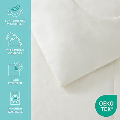 Family Essentials Bed In Bag 7pc - King - White, 7 Piece Set (P-BIAB-KG-WH)