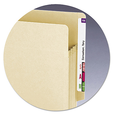Smead Manila End Tab TUFF Pockets, 3.5" Expansion, Letter Size, Manila, 10/Box (SMD75150)