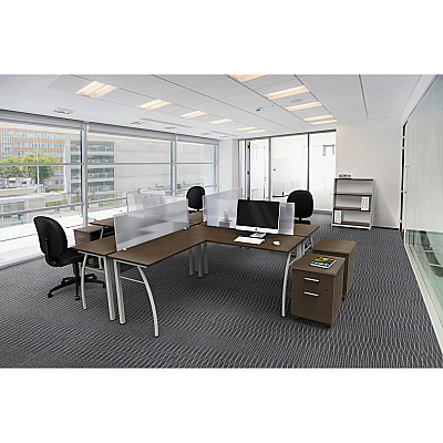 Linea Italia Trento Line Dividing Panel, Polycarbonate, 47.13w x 1.75d x 15.5h, Translucent (LITTR721)