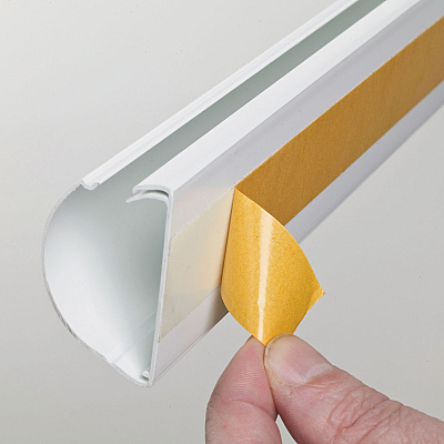 D-Line Decorative Desk Cord Cover, 60" x 2" x 1" Cover, White (DLNR5FT5025W)