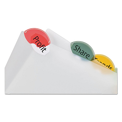 Avery Insertable Style Edge Tab Plastic Dividers, 7-Hole Punched, 5-Tab, 8.5 x 5.5, Translucent, 1 Set (AVE11118)