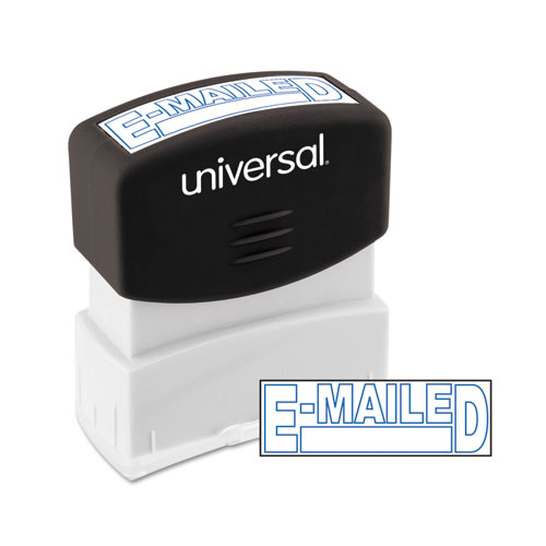 Universal Message Stamp, E-MAILED, Pre-Inked One-Color, Blue (10058)