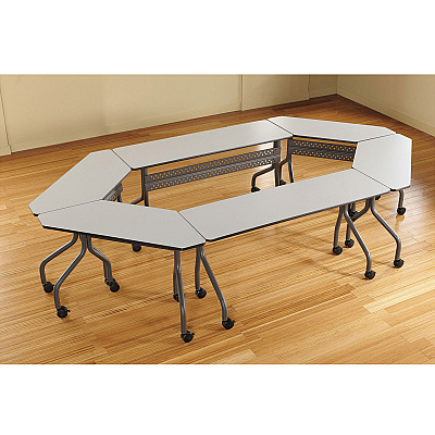 Iceberg OfficeWorks Mobile Training Table, Rectangular, 60" x 18" x 29", Gray/Charcoal (ICE68057)