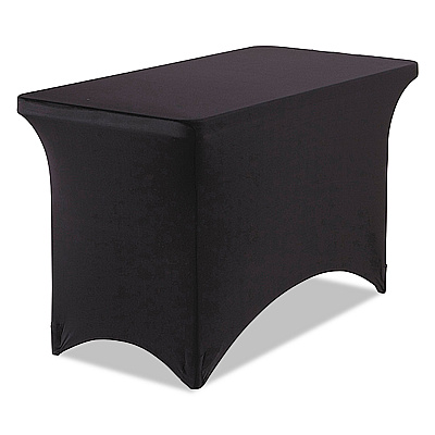 Iceberg iGear Fabric Table Cover, Polyester/Spandex, 24" x 48", Black (ICE16511)