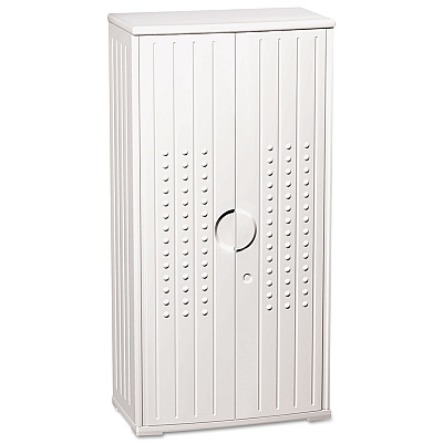 Iceberg Rough n Ready Storage Cabinet, Three-Shelf, 33w x 18d x 66h, Platinum (ICE92553)