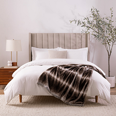 Aston & Arden Bronze Moon Faux Fur Throw 50x70 Brown Ombre, Case Of 3 (TH-FF-5070-BR)