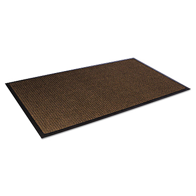 Crown Super-Soaker Wiper Mat with Gripper Bottom, Polypropylene, 36 x 120, Dark Brown (CWNSSR310DB)