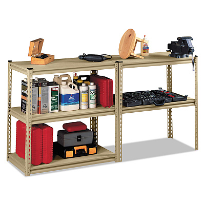 Tennsco Stur-D-Stor Shelving, Five-Shelf, 36.5w x 18.5d x 72h, Sand (TNNLSS361872)