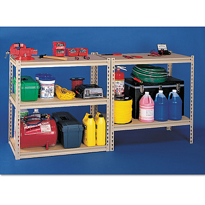 Tennsco Stur-D-Stor Shelving, Five-Shelf, 36.5w x 18.5d x 72h, Sand (TNNLSS361872)