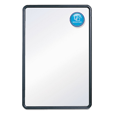 Quartet Contour Dry Erase Board, 48 x 36, Melamine White Surface, Black Plastic Frame (QRT7554)