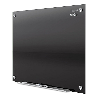 Quartet Infinity Glass Marker Board, 72 x 48, Black Surface (QRTG7248B)