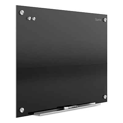 Quartet Infinity Glass Marker Board, 96 x 48, Black Surface (QRTG9648B)