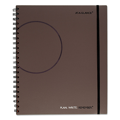 AT-A-GLANCE Plan. Write. Remember. Planning Notebook Two Days Per Page , 11 x 8.38, Gray Cover, Undated (AAG80620430)