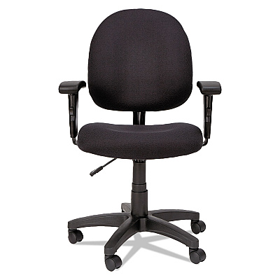 Alera Essentia Series Swivel Task Chair with Adjustable Arms, Supports Up to 275 lb, 17.71" to 22.44" Seat Height, Black (ALEVTA4810)