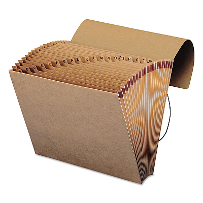 Smead Indexed Expanding Kraft Files, 21 Sections, Elastic Cord Closure, 1/21-Cut Tabs, Letter Size, Kraft (SMD70121)