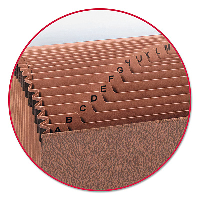 Smead TUFF Expanding Wallet, 21 Sections, Elastic Cord Closure, 1/21-Cut Tabs, Legal Size, Redrope (SMD70320)
