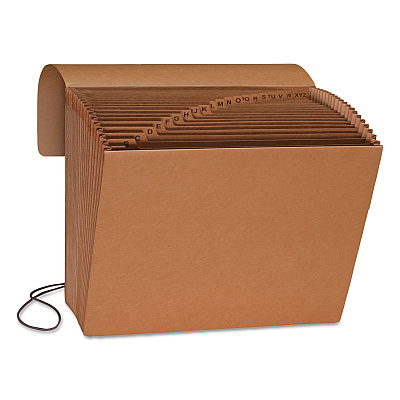 Smead Indexed Expanding Kraft Files, 21 Sections, Elastic Cord Closure, 1/21-Cut Tabs, Letter Size, Kraft (SMD70121)