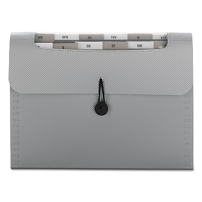 Smead Step Index Organizer, 12 Sections, Cord/Hook Closure, 1/6-Cut Tabs, Letter Size, Silver (SMD70903)
