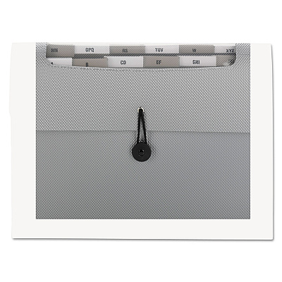 Smead Step Index Organizer, 12 Sections, Cord/Hook Closure, 1/6-Cut Tabs, Letter Size, Silver (SMD70903)