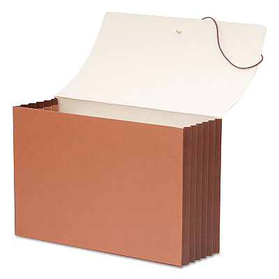 Smead TUFF Expanding Wallets, 5.25" Expansion, 1 Section, Elastic Cord Closure, Legal Size, Redrope (SMD71166)