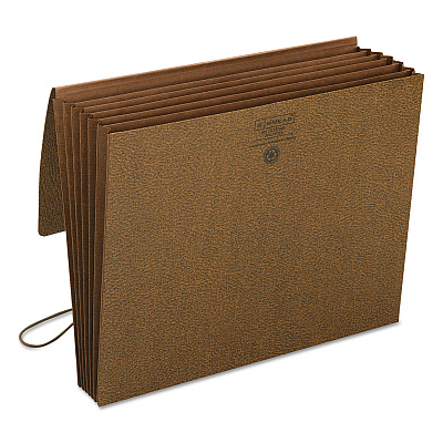 Smead Classic Expanding Partition Wallet with Tear Resistant Gusset/Elastic Cord, 5.25" Expansion, 6 Section, Letter Size, Redrope (SMD72373)