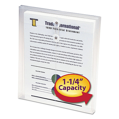 Smead Poly String and Button Interoffice Envelopes, Open-End (Vertical), 9.75 x 11.63, Clear, 5/Pack (SMD89540)