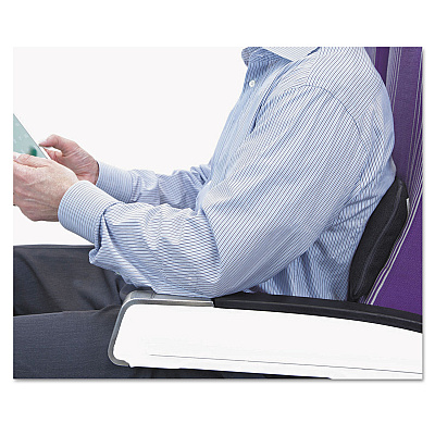 Master Caster The ComfortMakers Deluxe Lumbar Support Cushion, Memory Foam, 12.5 x 2.5 x 7.5, Black (MAS92061)
