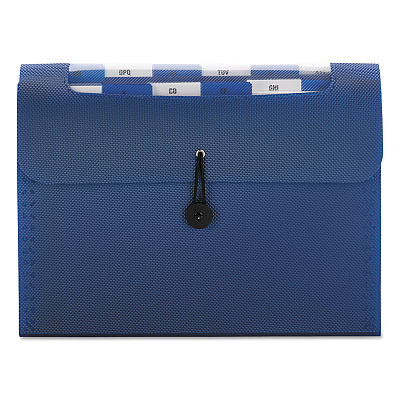 Smead Step Index Organizer, 12 Sections, Cord/Hook Closure, 1/6-Cut Tabs, Letter Size, Navy (SMD70902)