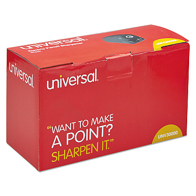 Universal Electric Pencil Sharpener, AC-Powered, 3.13 x 5.75 x 4, Black (UNV30010)