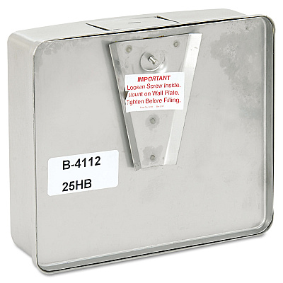 Bobrick ConturaSeries Surface-Mounted Liquid Soap Dispenser, 40 oz, 7 x 3.31 x 6.13, Stainless Steel Satin (BOB4112)